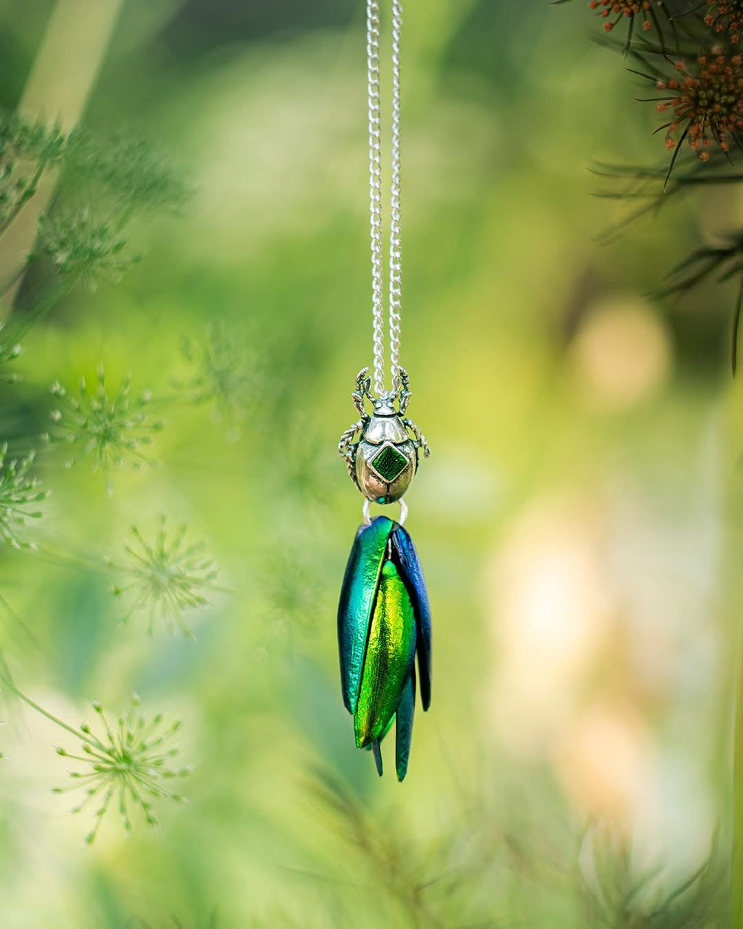 Detail of Beetle Choker by Flora María