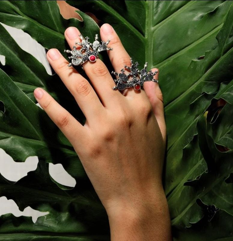 Detail of Nopal Ring by Flora María