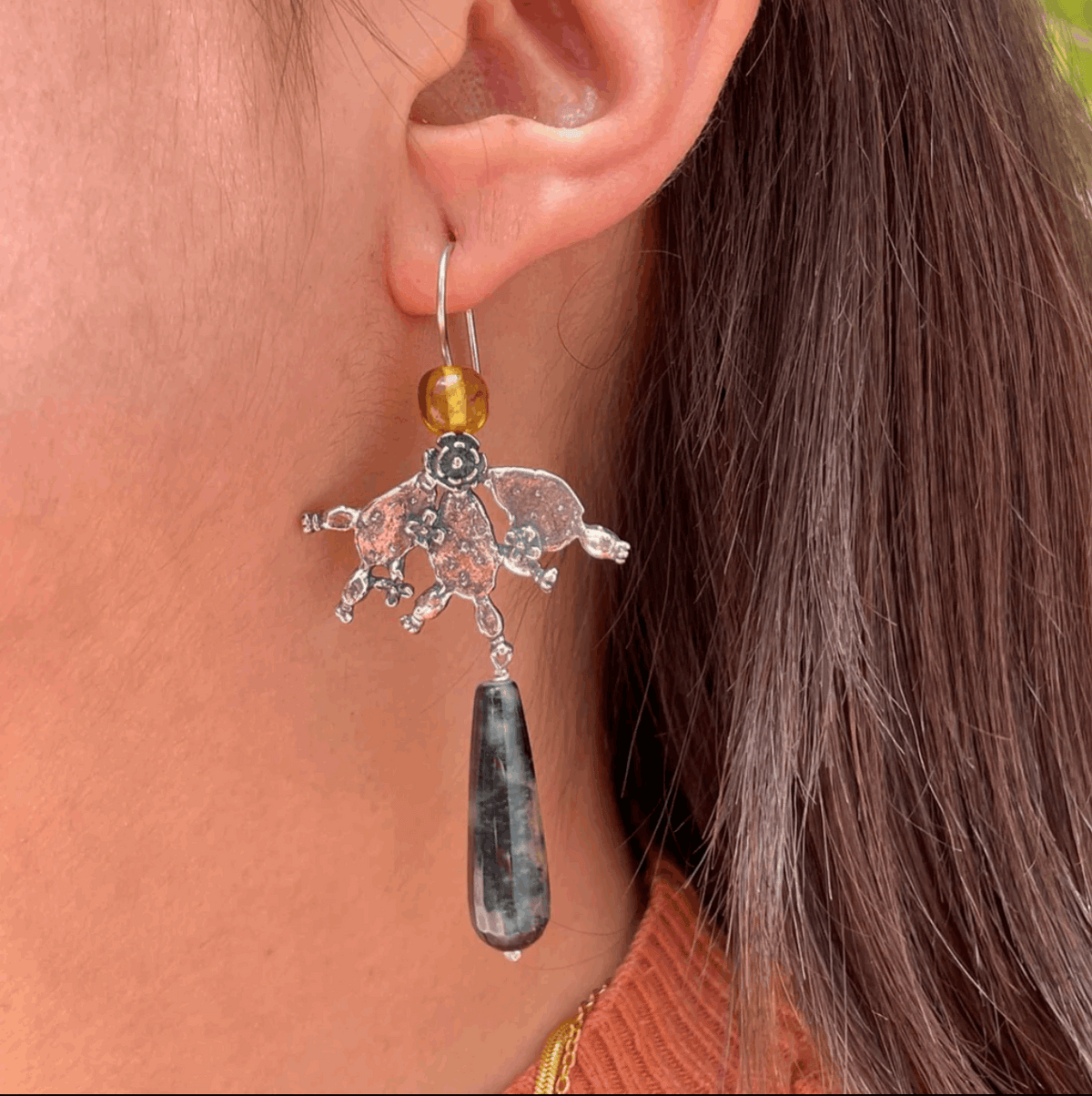 Nopal Fan Earrings by Flora María