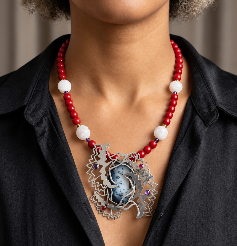 Long Flower Necklace