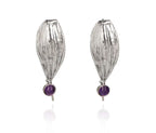 Detail of Vanilla Orchid Earrings by Flora María